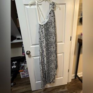 Lane Bryant One Shoulder Black and White Dress